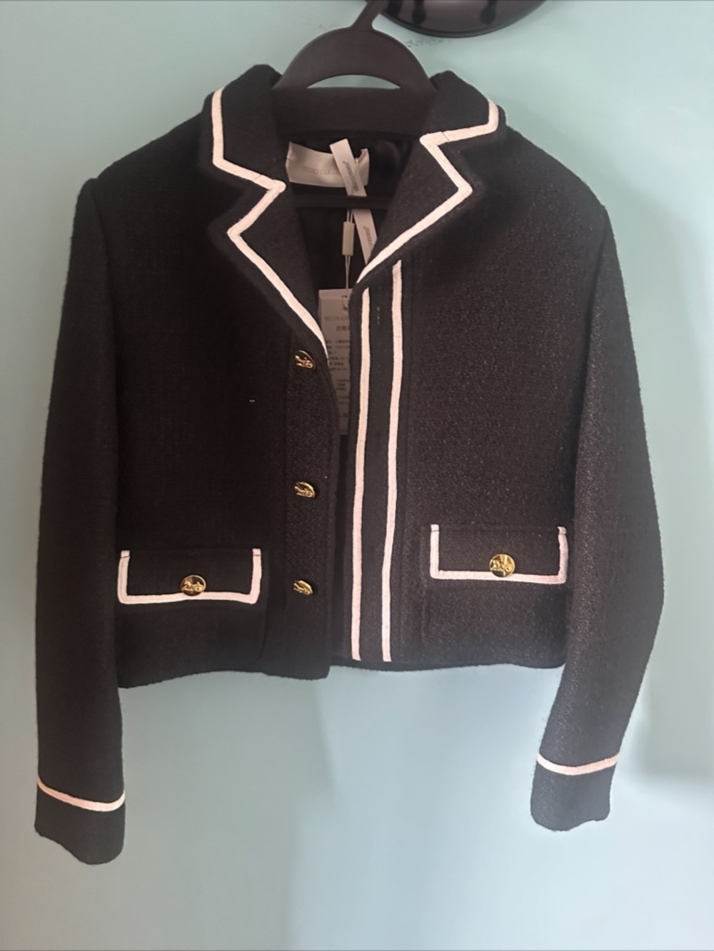 Black and white Tweed blazer